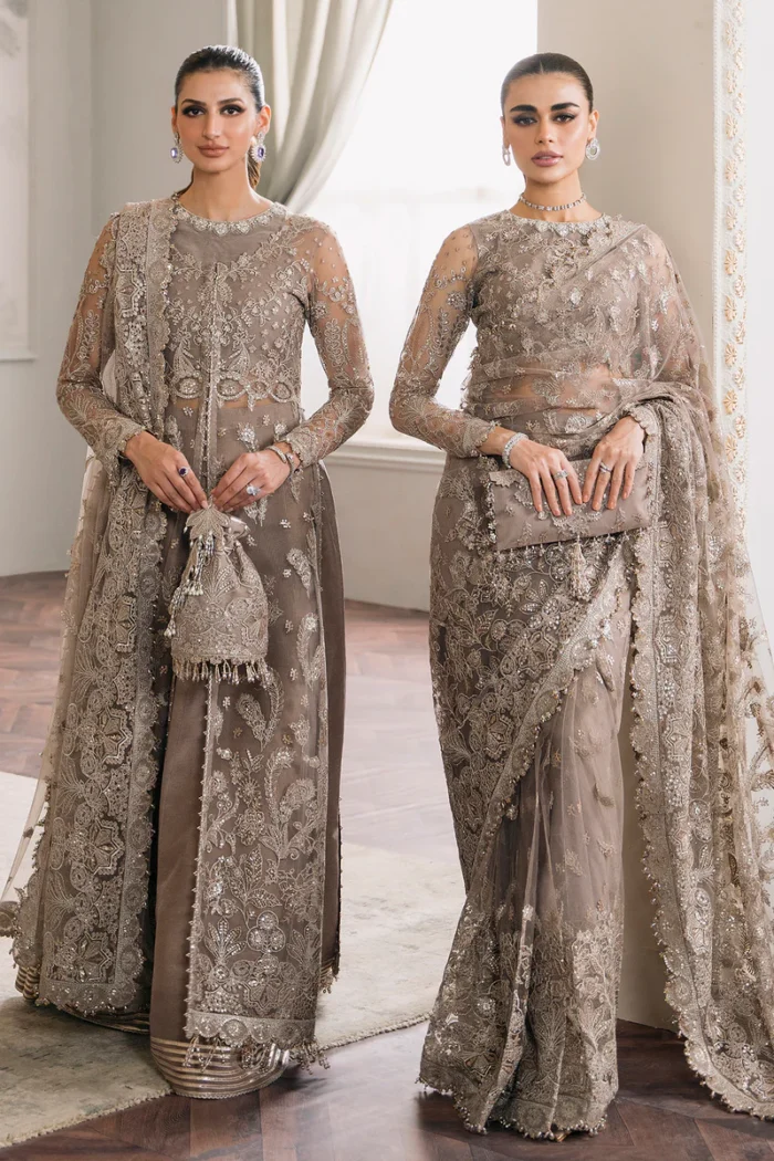 EMBROIDERED NET CH12-06 UNSTITCHED